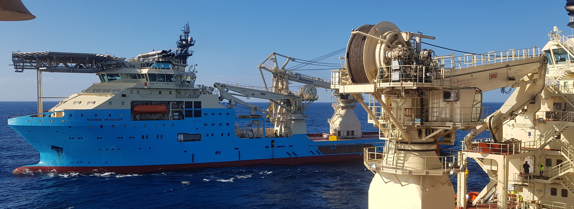 Ship and crane
